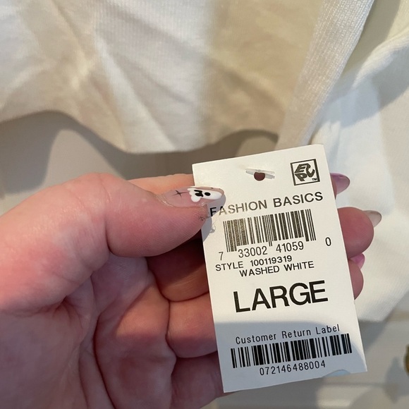 Off white/cream cold shoulder long sleeve - Picture 3 of 3